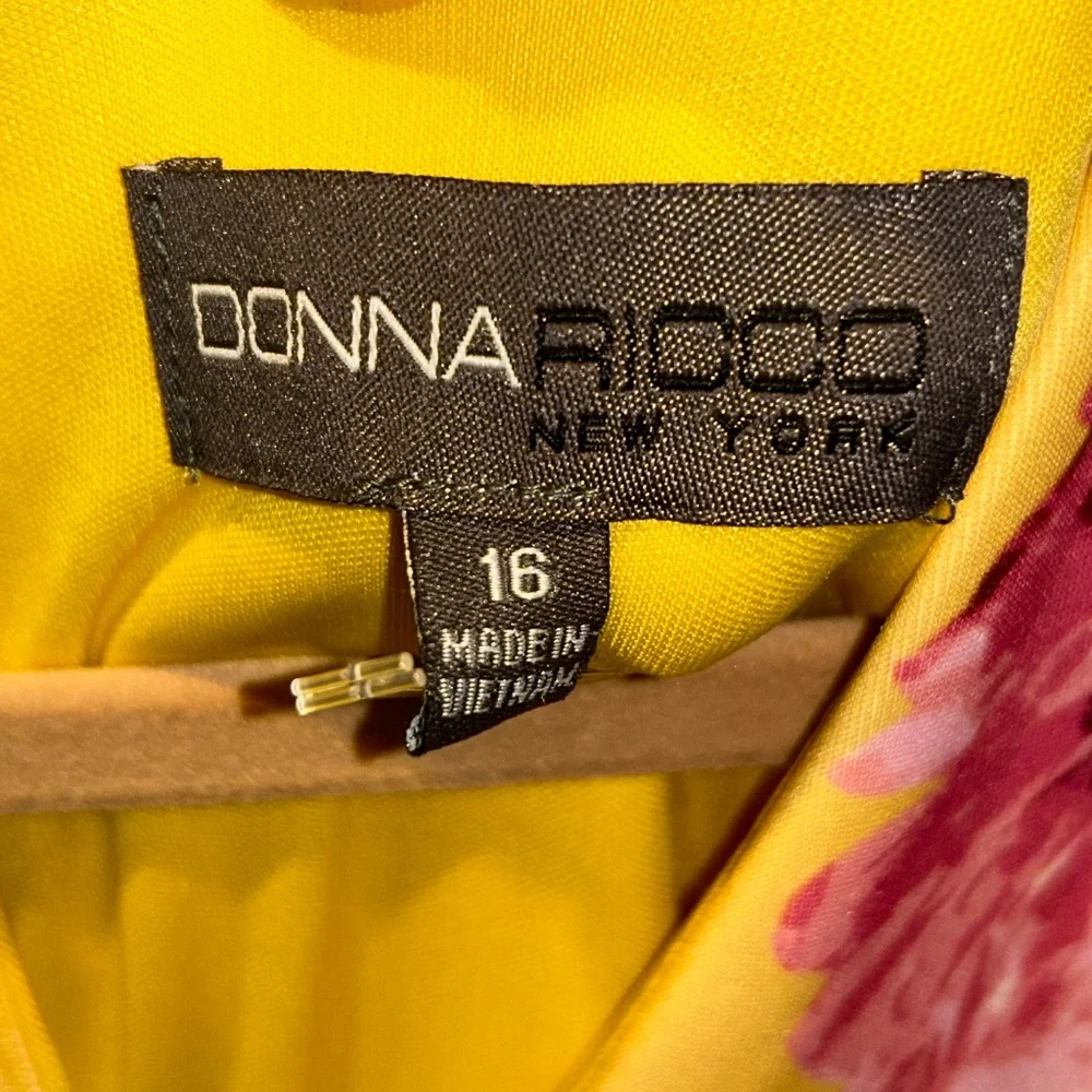 Donna Ricco Yellow Ruffle Dress - Picture 4 of 5